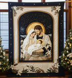 Bethlehem Night Quilted Blanket printed blanket