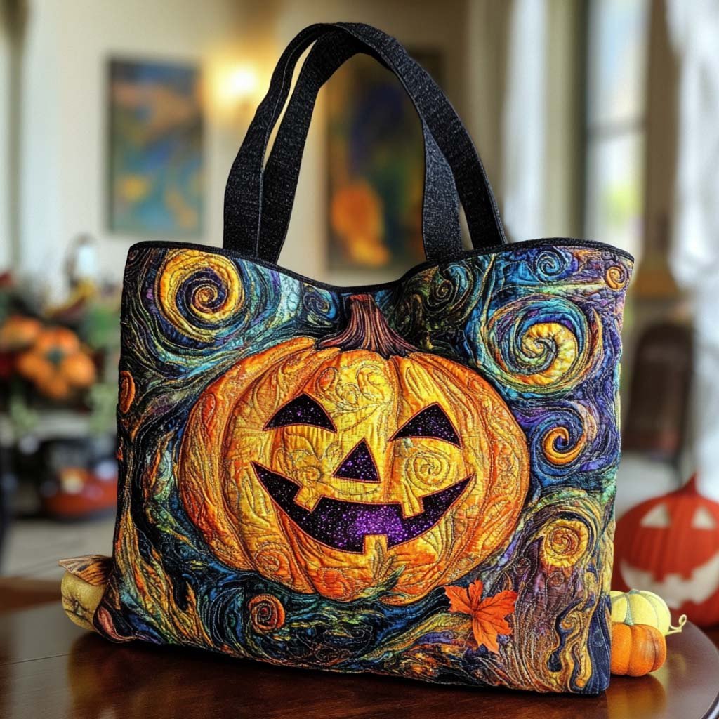 Bewitching Hour Quilted Tote Bag printed tote bag