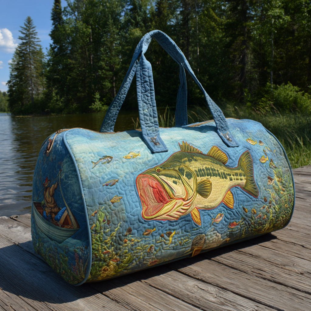 Big Catch Quilted Duffle Bag printed duffle bag