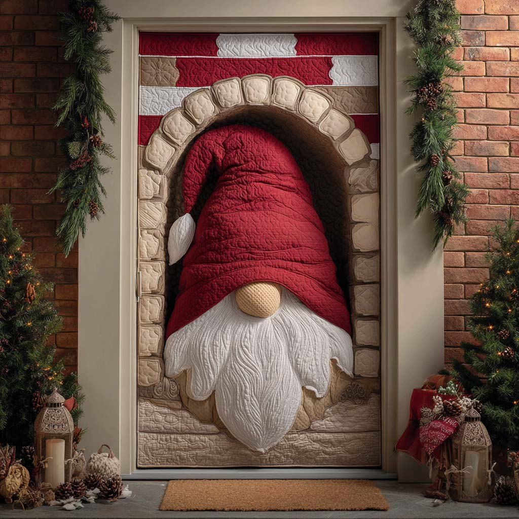 Big Gnome Quilted Door Curtain printed door curtain