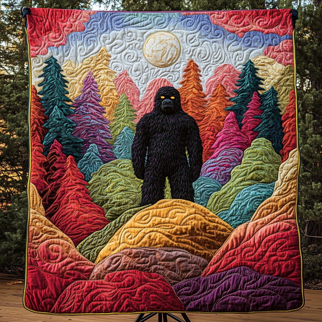 Bigfoot Legends Quilted Blanket printed blanket