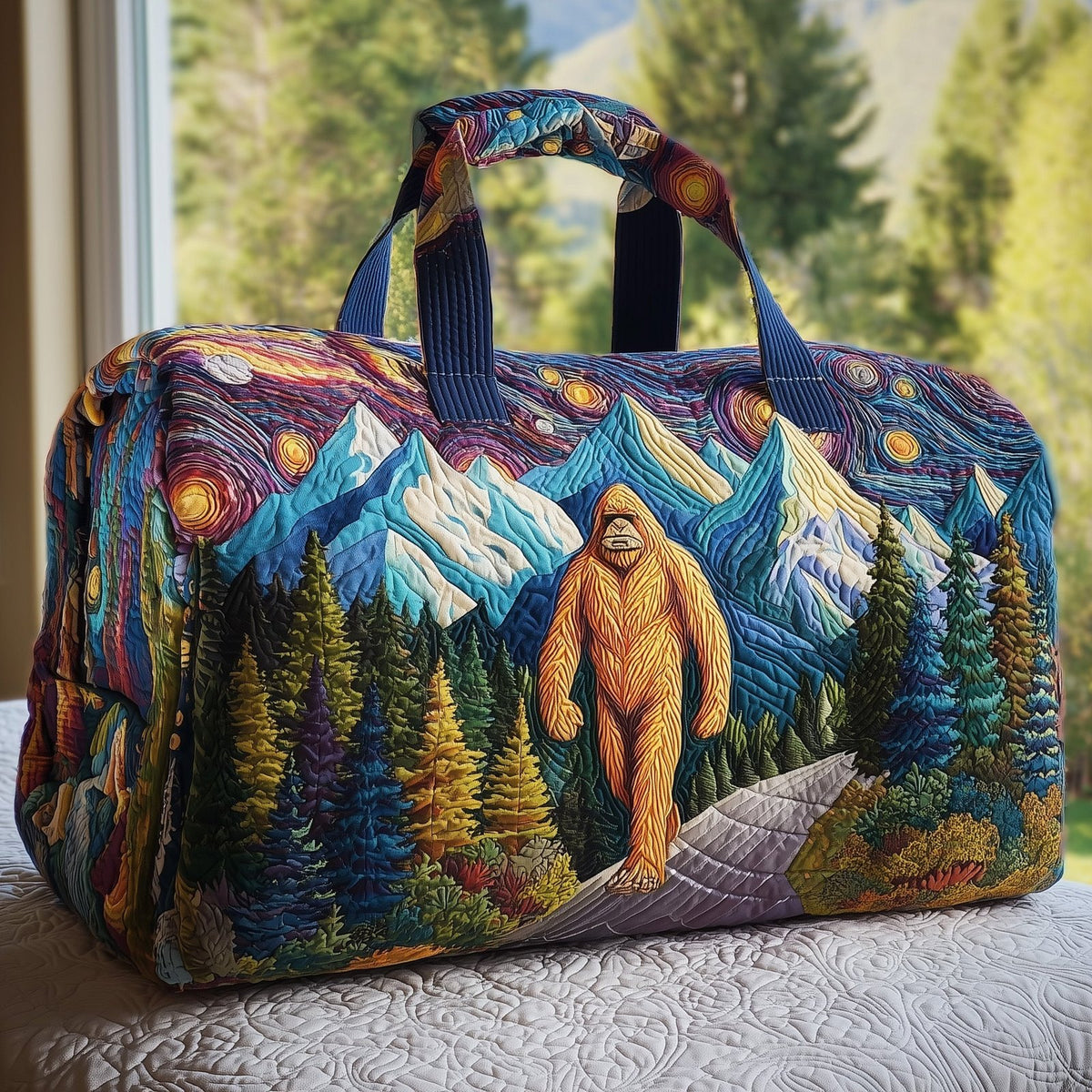 Bigfoot Quilted Duffle Bag printed duffle bag