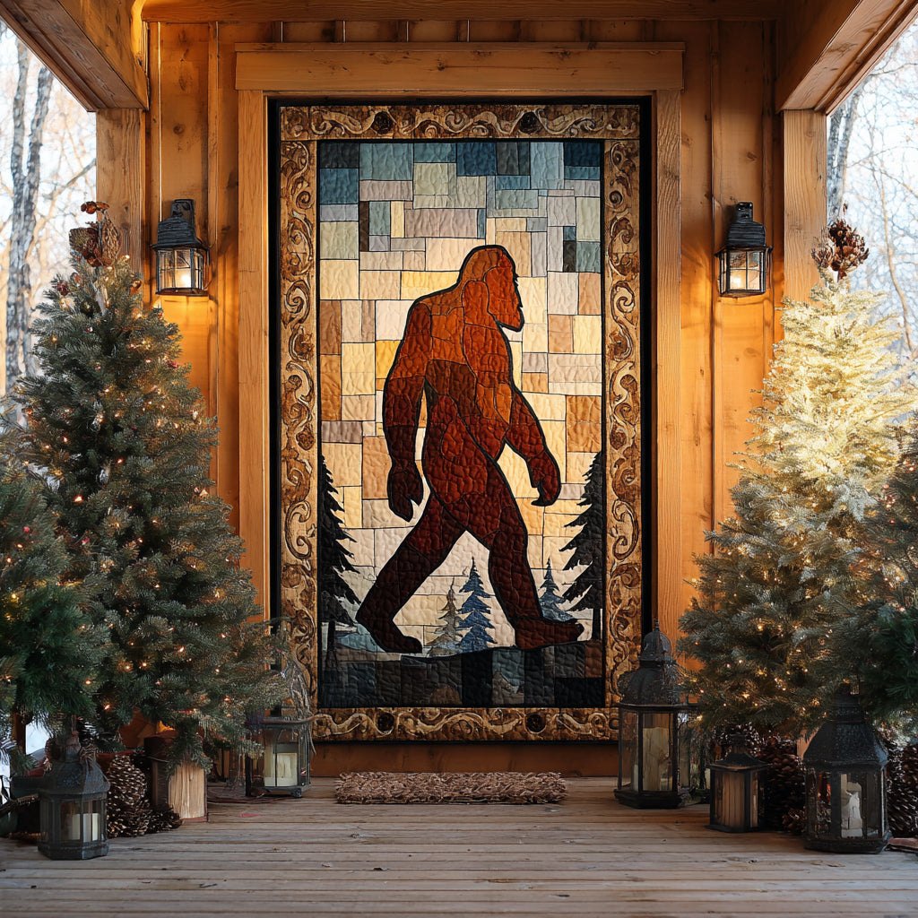 Bigfoot Trail Quilted Door Curtain printed door curtain