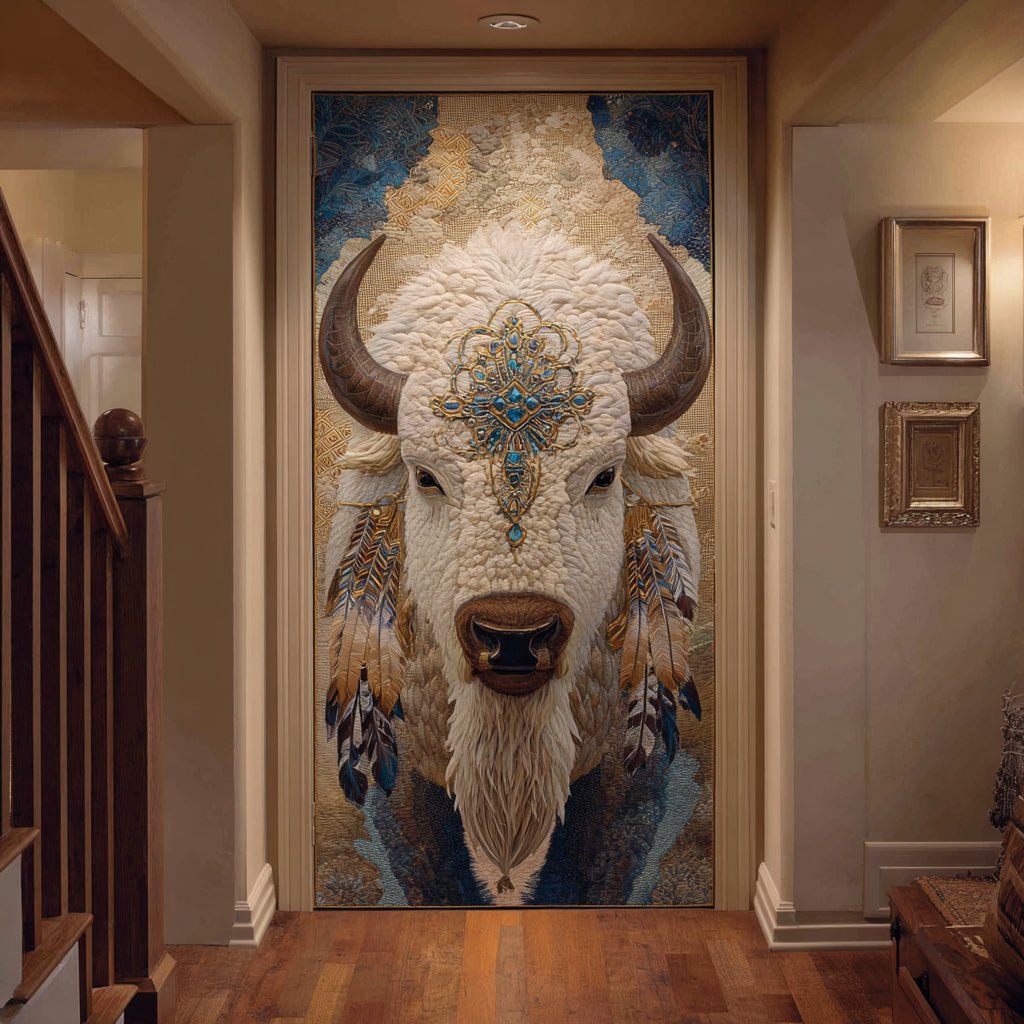 Bison Ridge Quilted Door Curtain printed door curtain