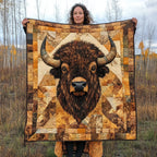 Bison Spirit Quilted Blanket printed blanket