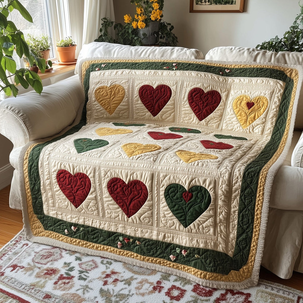 Black History Heart Quilted Blanket printed blanket