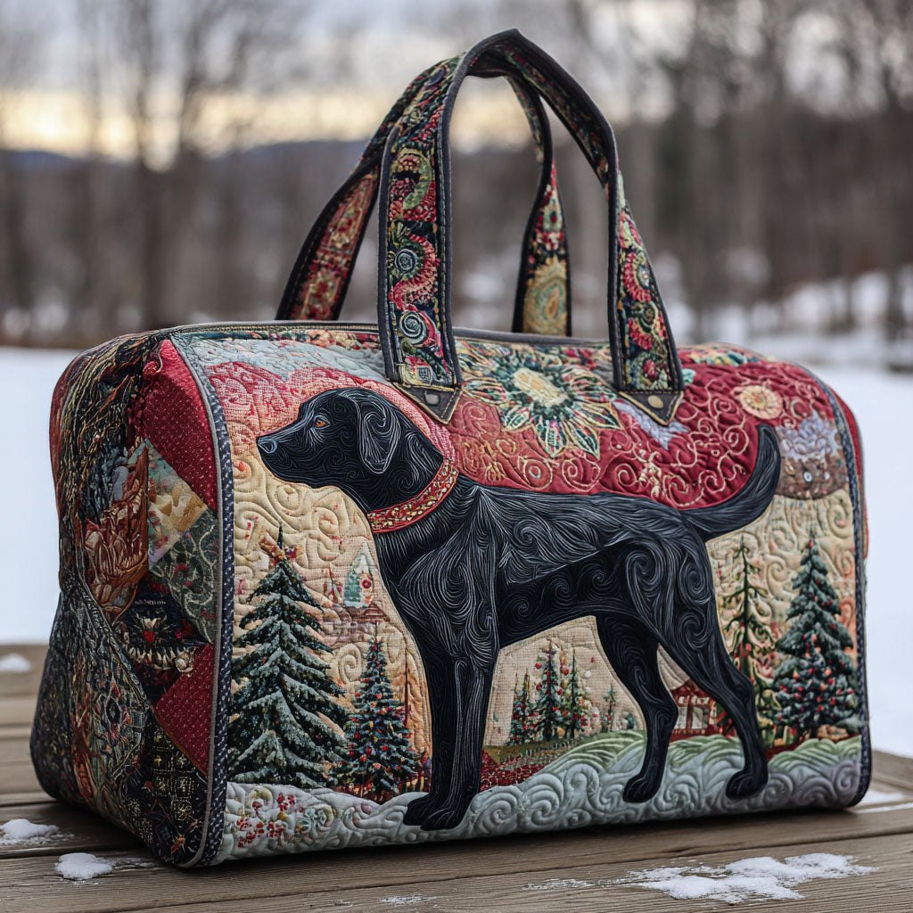 Black Ice Buddy Quilted Duffle Bag printed duffle bag