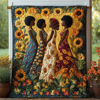Black Women Quilted Blanket printed blanket