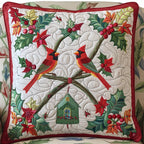 Blaze of Red Quilted Cushion Cover printed cushion cover