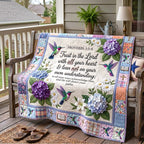 Blessed Blooms Quilted Blanket printed blanket