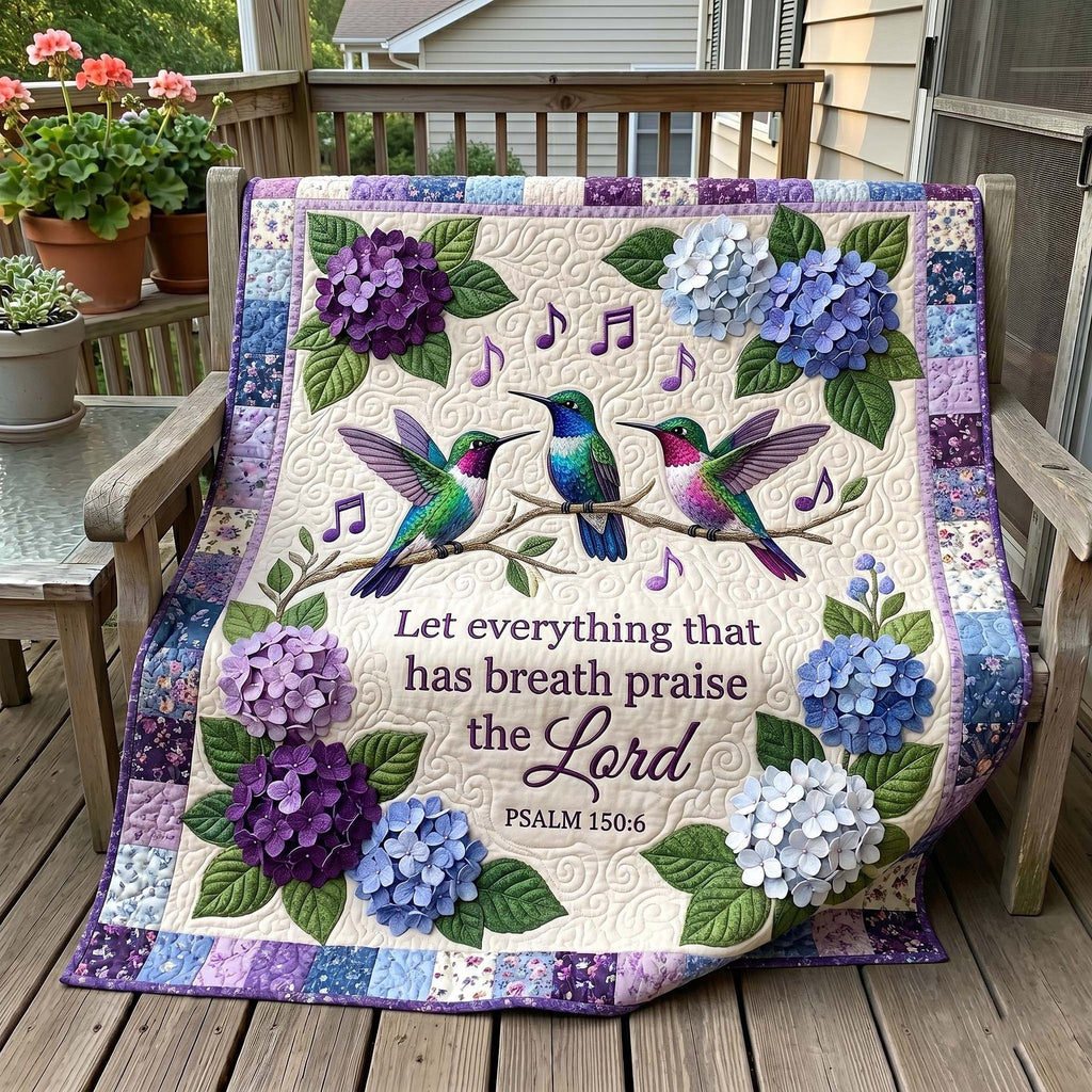 Blessed Blooms Quilted Blanket printed blanket