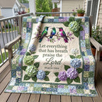 Blessed Blooms Quilted Blanket printed blanket