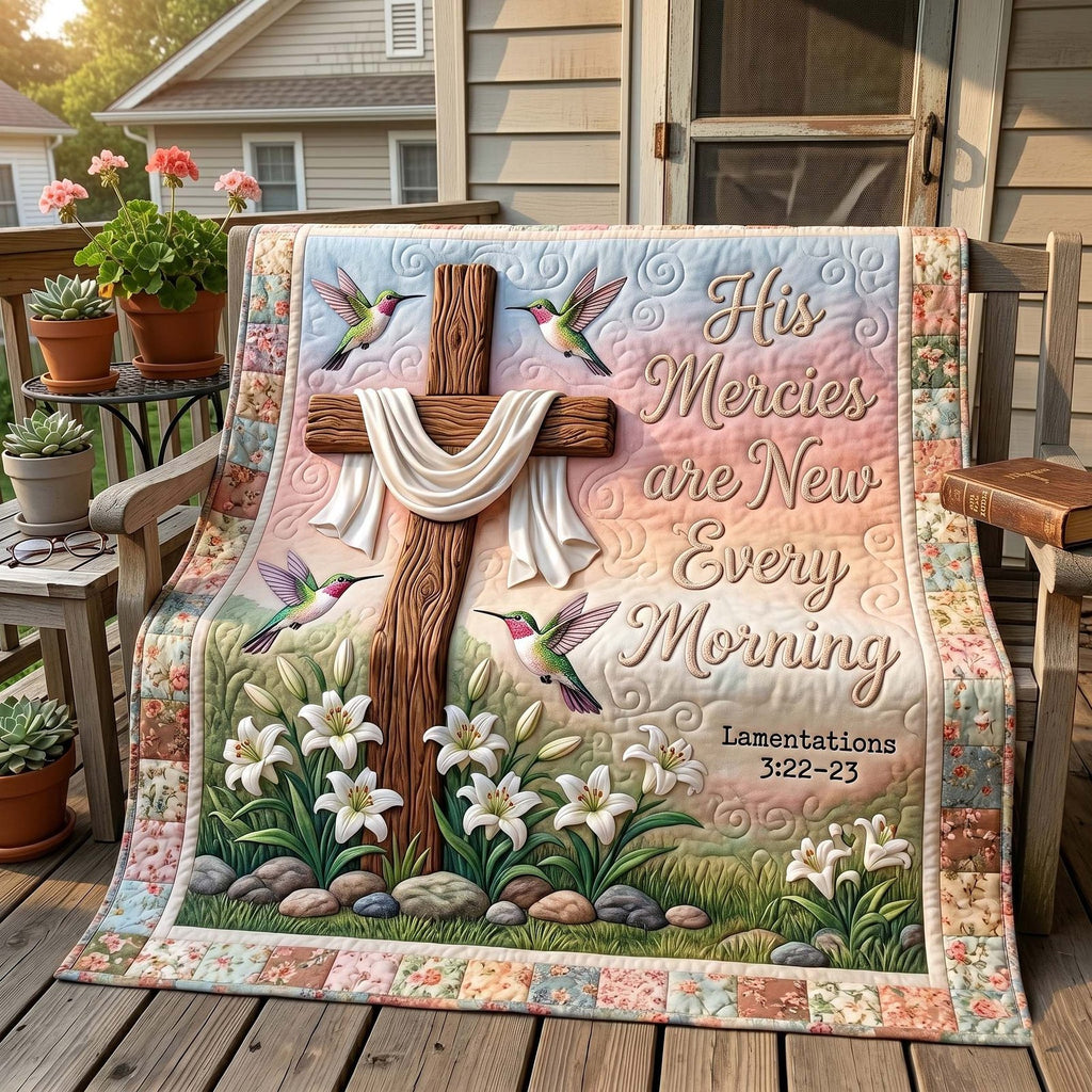 Blessed Blooms Quilted Blanket printed blanket
