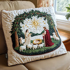 Blessed Manger Quilted Bedding Cushion Cover printed cushion cover