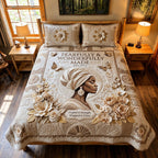 Blessed Melanin Quilted Blanket printed blanket