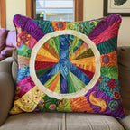 Blissful Sunshine Quilted Cushion Cover printed cushion cover