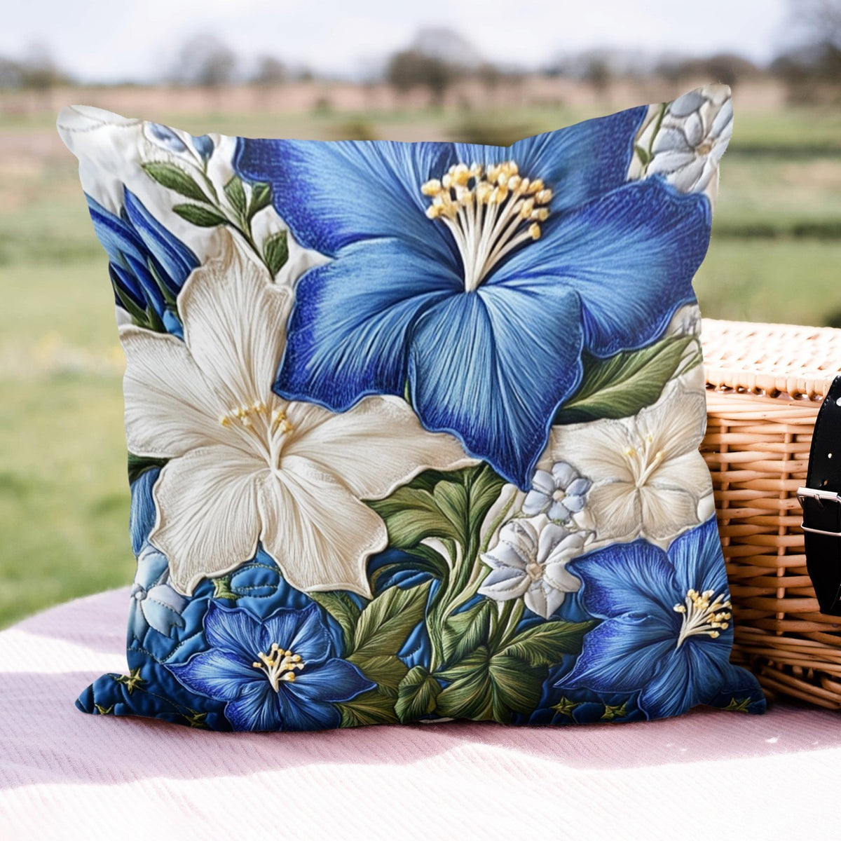 Bloom Bed Quilted Cushion Cover printed cushion cover