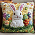 Bloom Bunny Quilted Cushion Cover printed cushion cover
