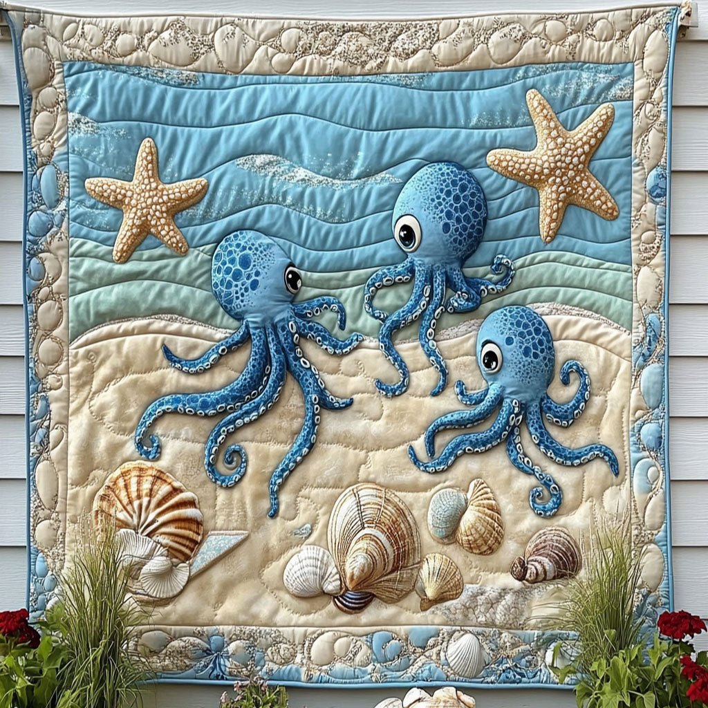 Bloom of Arms Quilted Blanket printed blanket