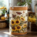 Bloom Petal Quilted Laundry Hamper printed laundry hamper