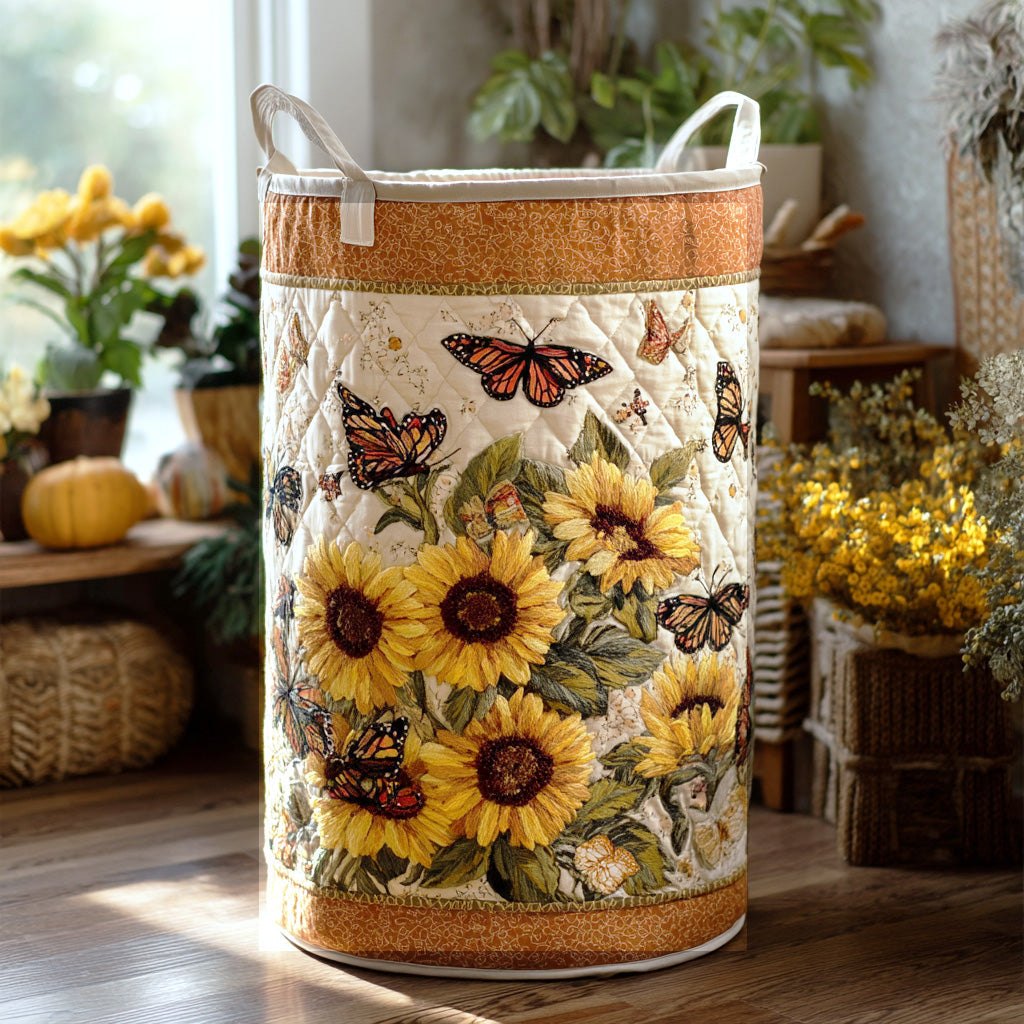 Bloom Petal Quilted Laundry Hamper printed laundry hamper