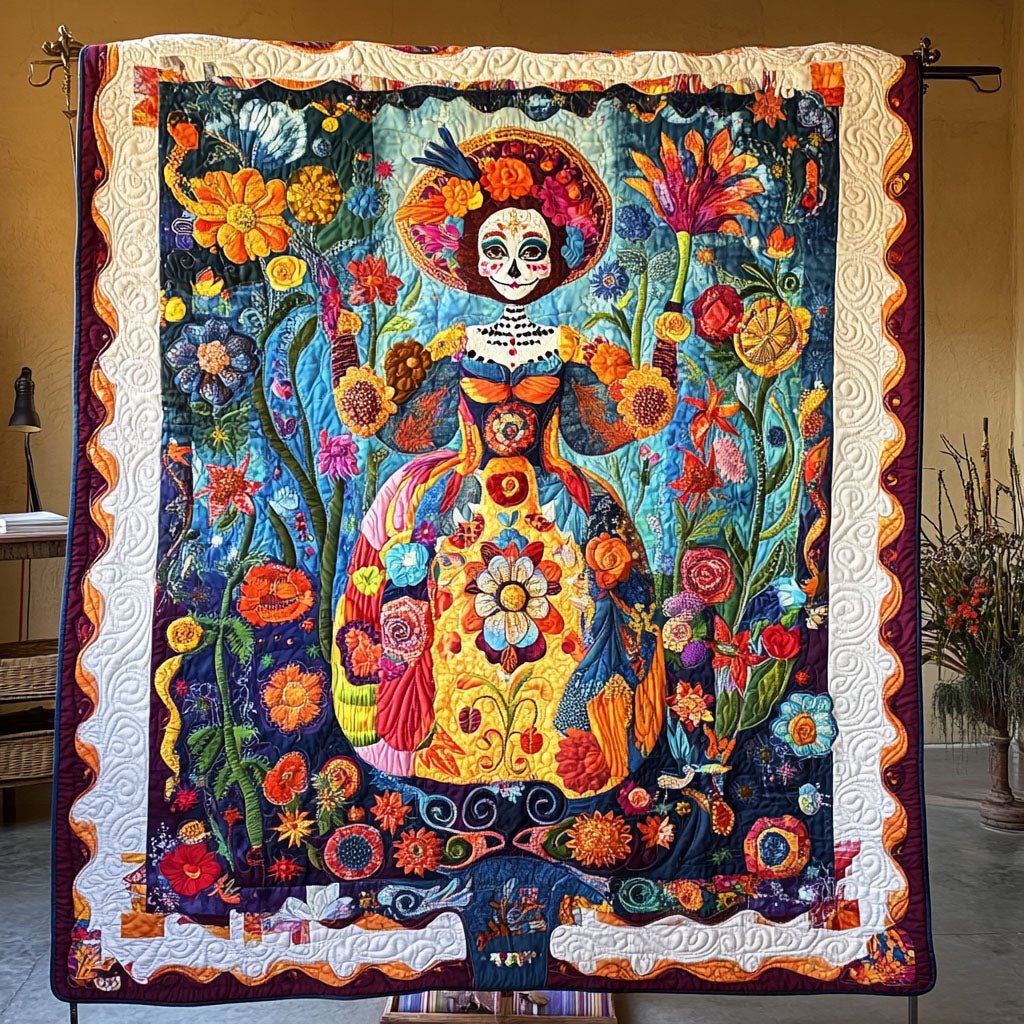 Blooming Afterlife Quilted Blanket printed blanket