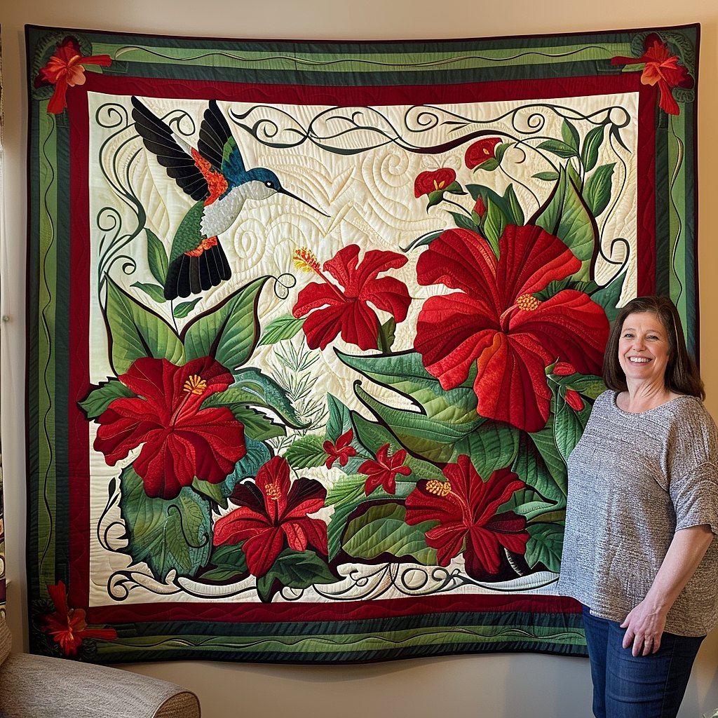 Blooming Beauty Quilted Blanket printed blanket