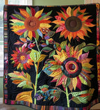 Blooming Bright Quilted Blanket printed blanket