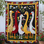 Blooming Duck Day Quilted Blanket printed blanket