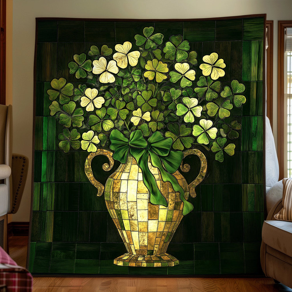 Blooming Luck Quilted Blanket printed blanket