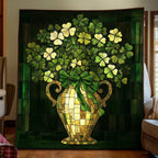 Blooming Luck Quilted Blanket printed blanket