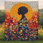 Blooming Muse Quilted Blanket printed blanket