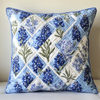 Blooming Patch Quilted Cushion Cover printed cushion cover