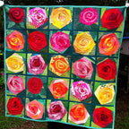 Blooming Roses Quilted Blanket printed blanket
