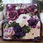 Blooming Serenity Quilted Blanket printed blanket