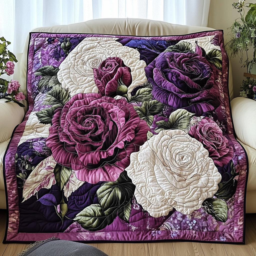 Blooming Serenity Quilted Blanket printed blanket