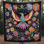 Blooming Spectrum Quilted Blanket printed blanket