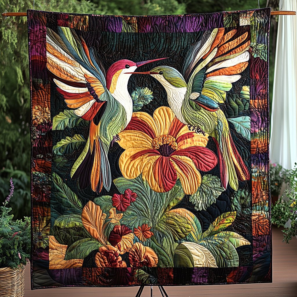 Blossom Aura Quilted Blanket printed blanket