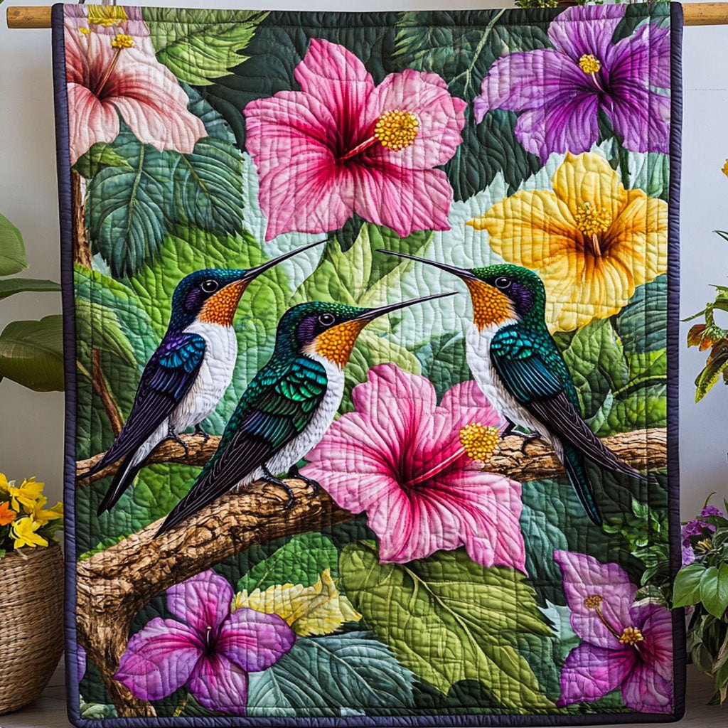 Blossom Breeze Quilted Blanket printed blanket