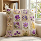 Blossom Grace Quilted Cushion Cover printed cushion cover
