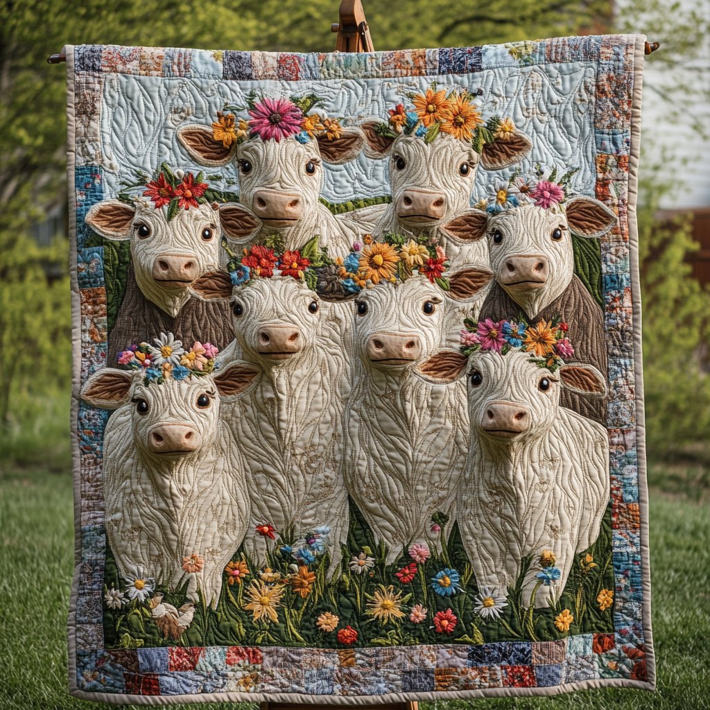 Blossom Herd Quilted Blanket printed blanket