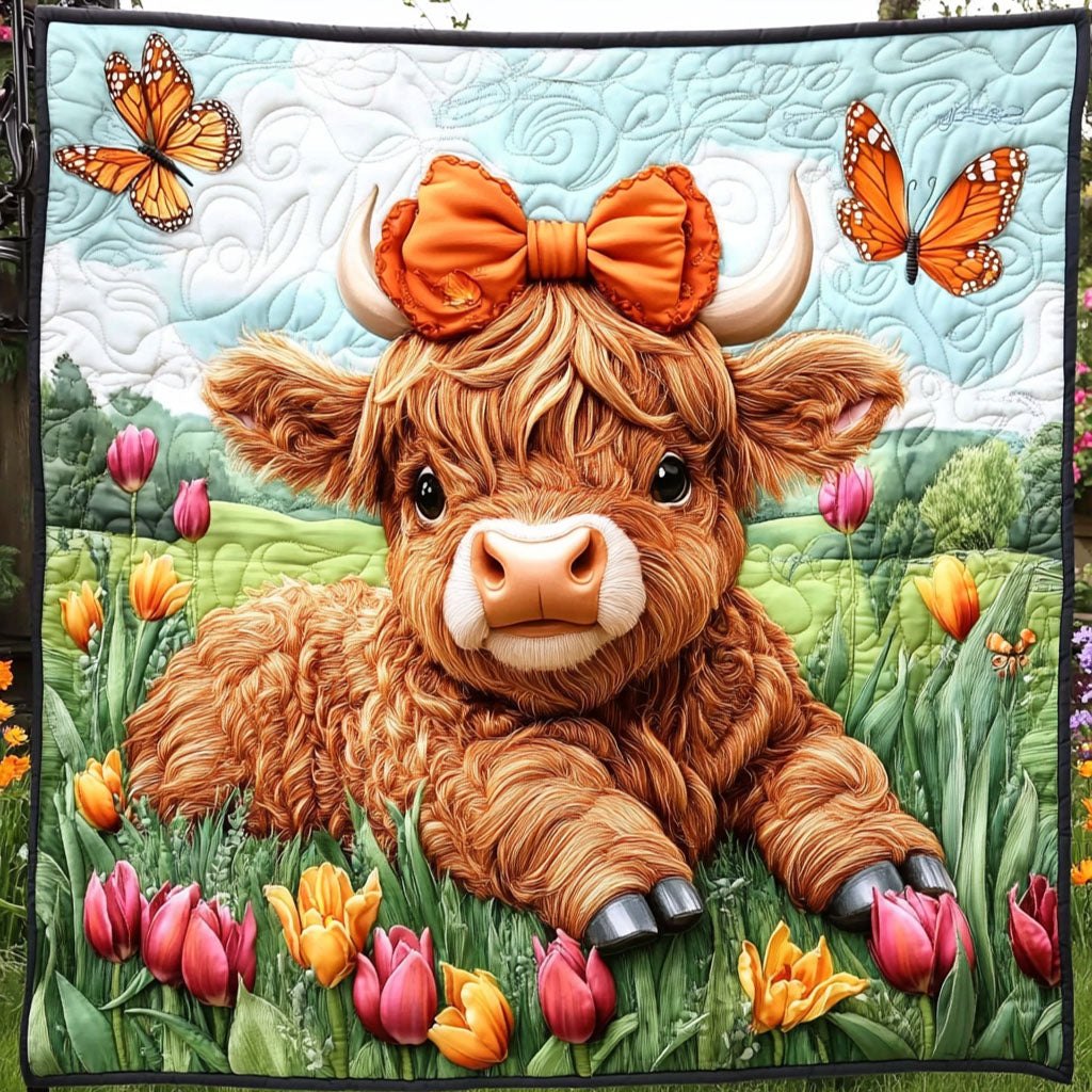 Blossom Hoof Delight Quilted Blanket printed blanket