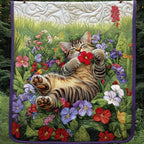 Blossom Hug Quilted Blanket printed blanket