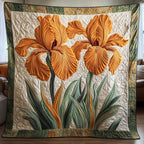 Blossom Iris Quilted Blanket printed blanket
