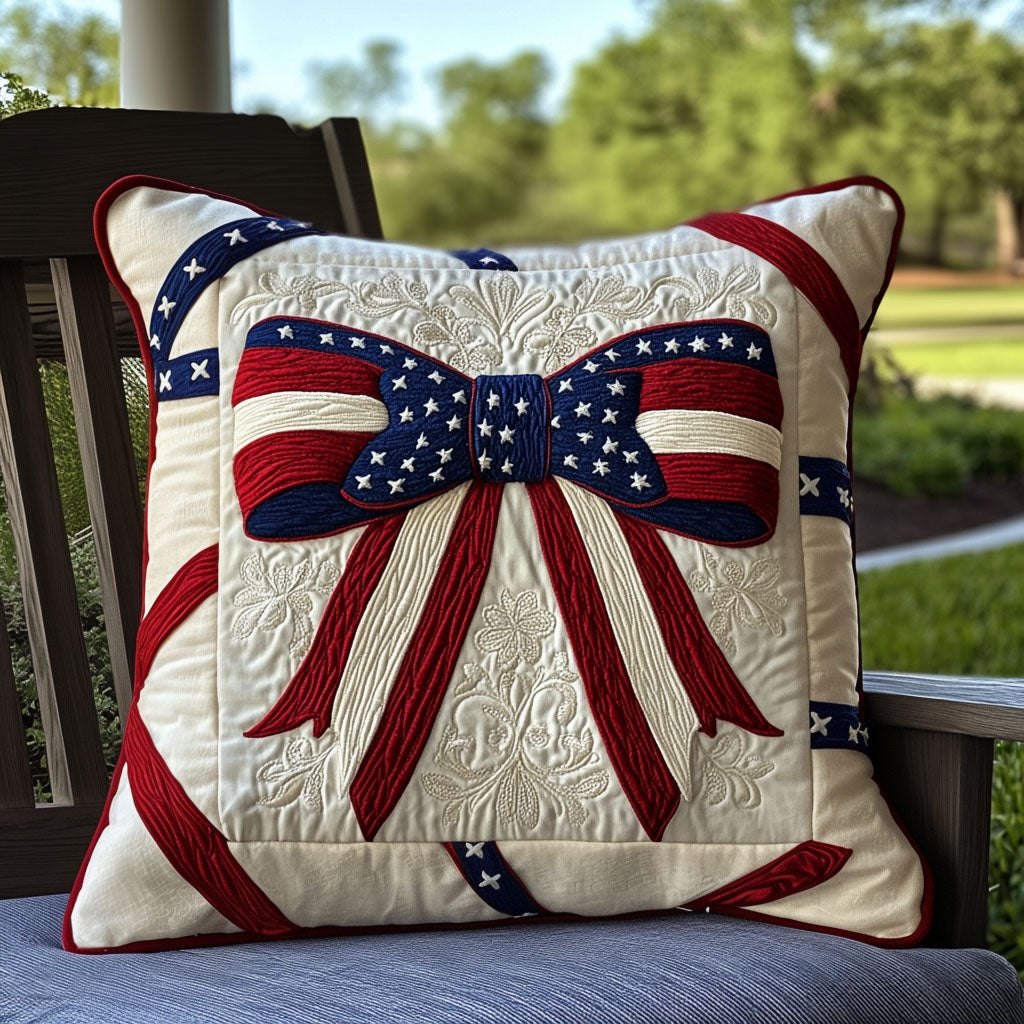 Blossom of Independence Quilted Cushion Cover printed cushion cover