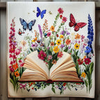 Blossom Of Knowledge Quilted Blanket printed blanket