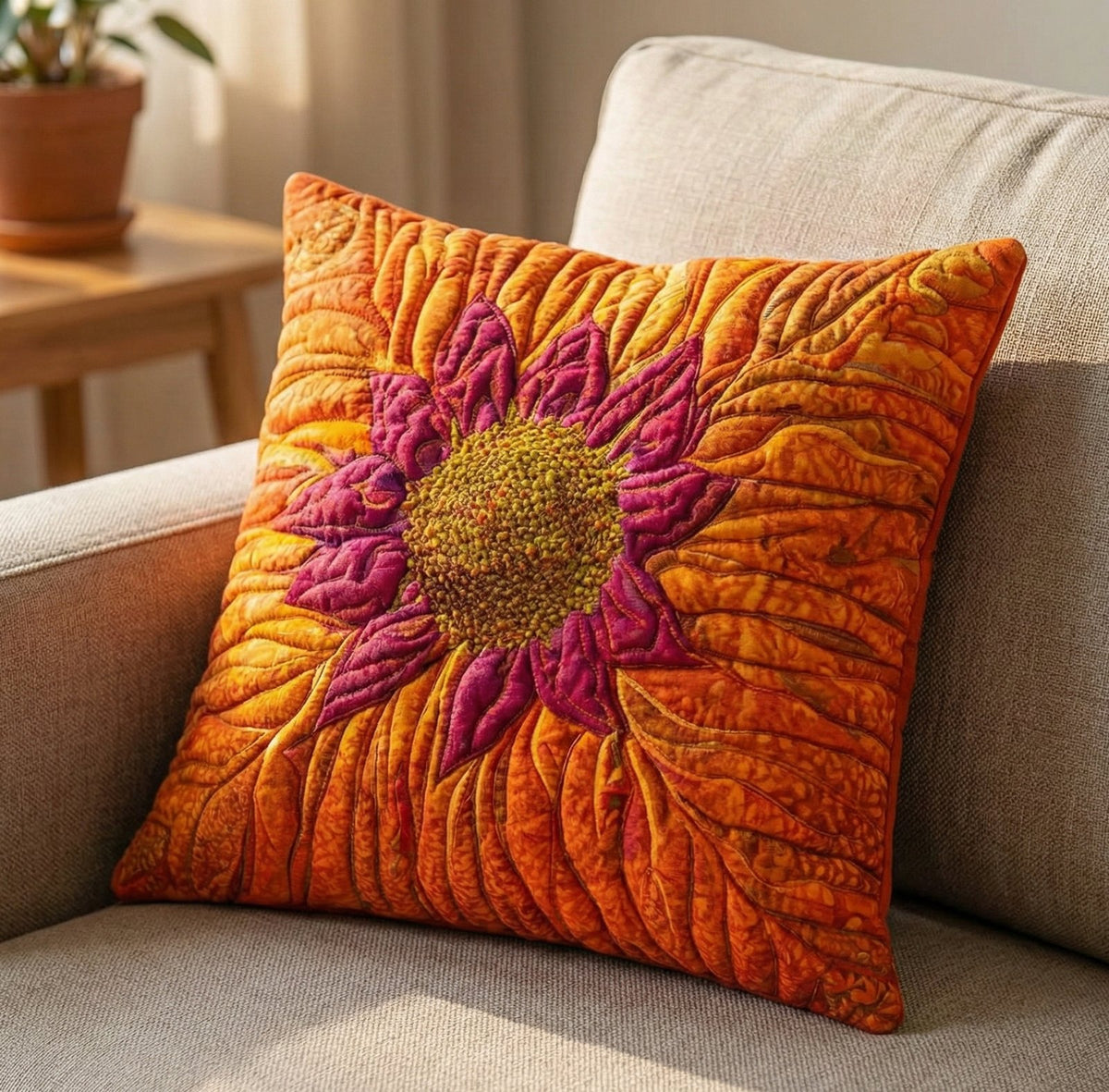 Blossom Symphony Dragonfly V2 Quilted Cushion Cover printed cushion cover
