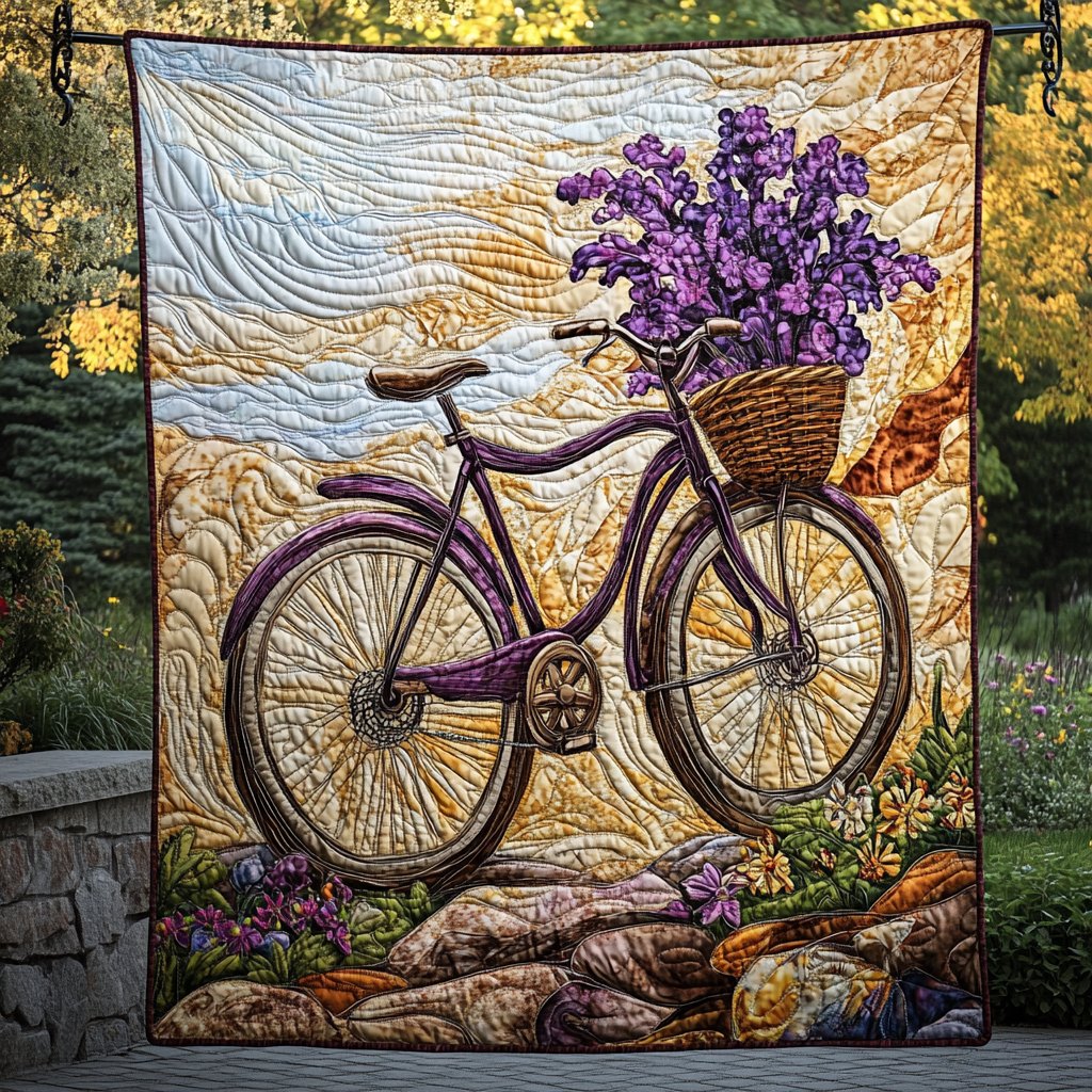 Blossom Trail Quilted Blanket printed blanket