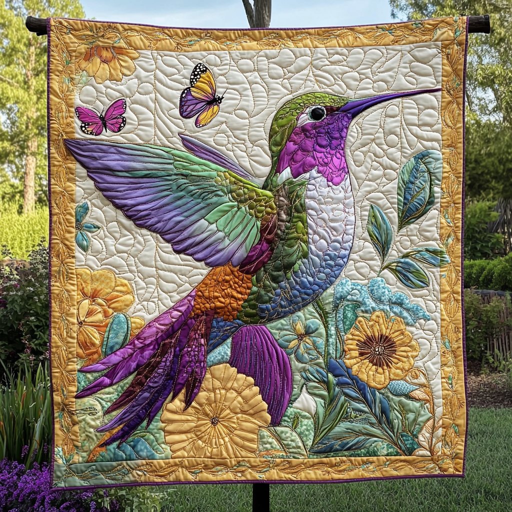 Blossom Whisper Quilted Blanket printed blanket