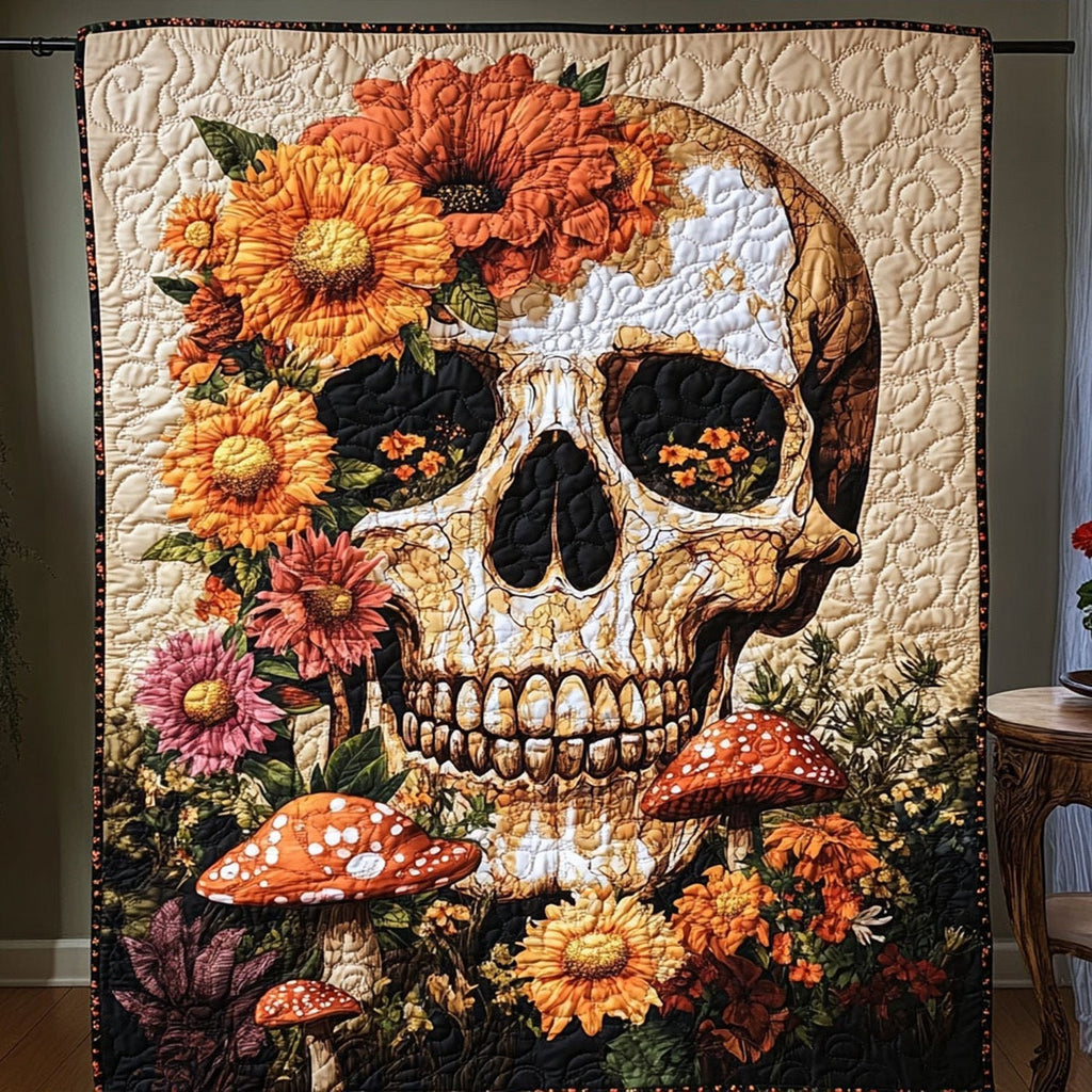 Blossomed Soul Quilted Blanket printed blanket